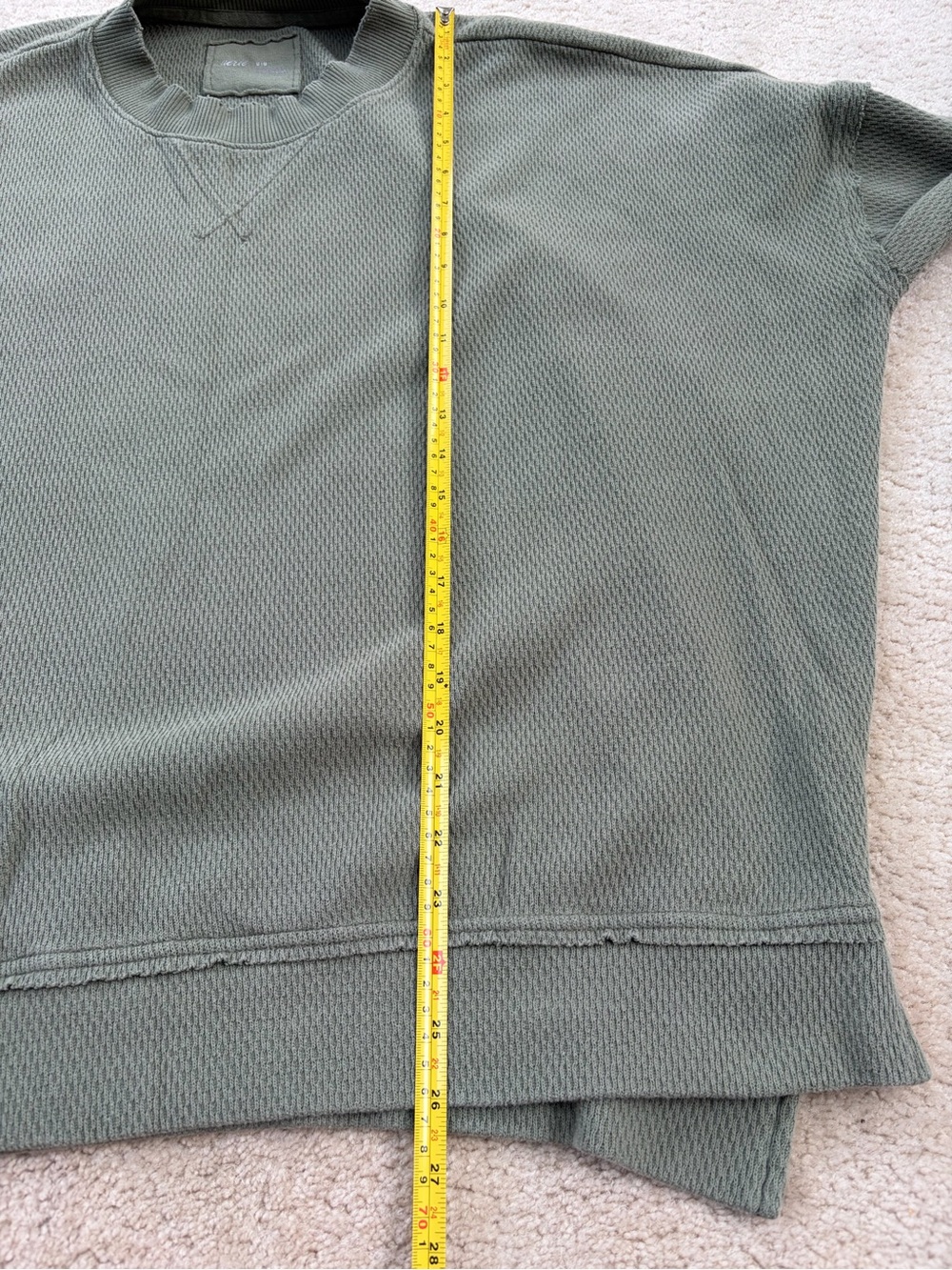 Aerie Women’s Size Medium Olive Green Oversized Crewneck Sweatshirt Loungewear - Picture 8 of 8